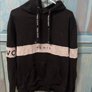 Black and Gray Hoodie with Paris Logo